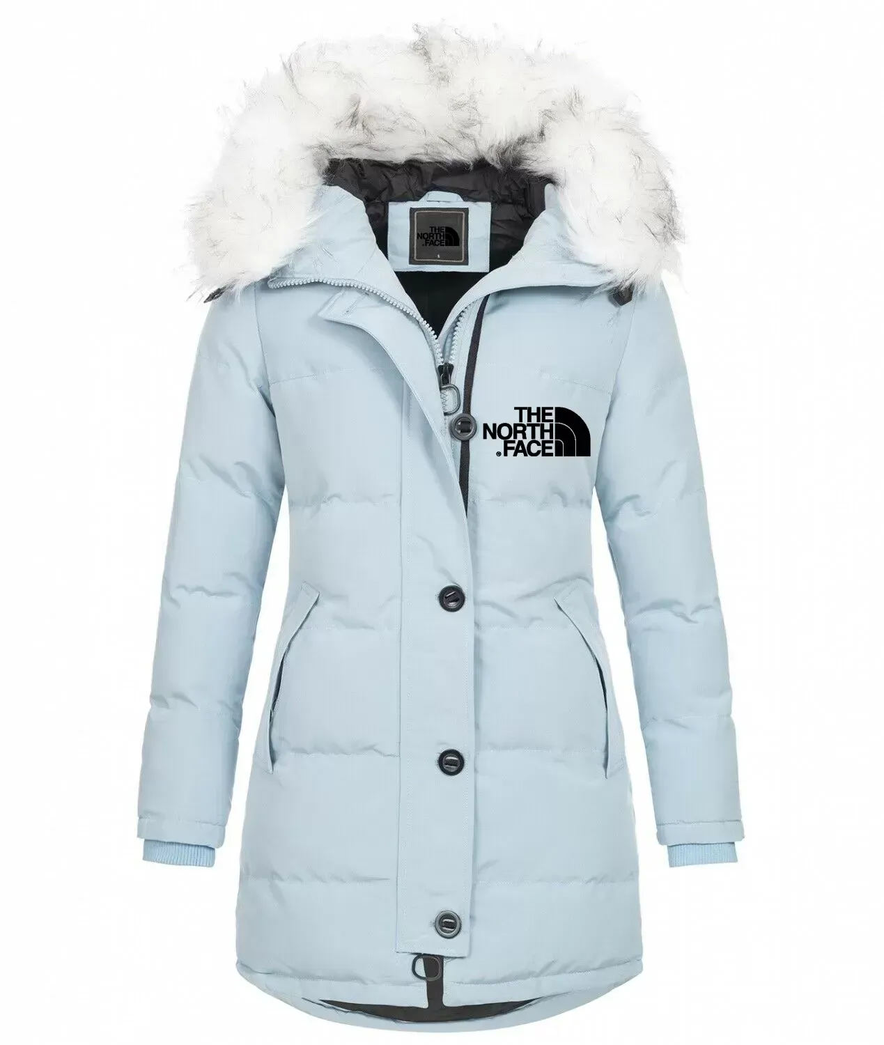 2024 Fashion ladies parka coat with fur collar