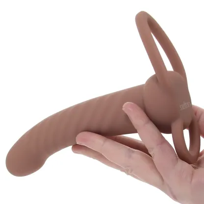 CalExotics  Performance Maxx Ribbed Dual Penetrator Vibe in Dark-Seduce Mart