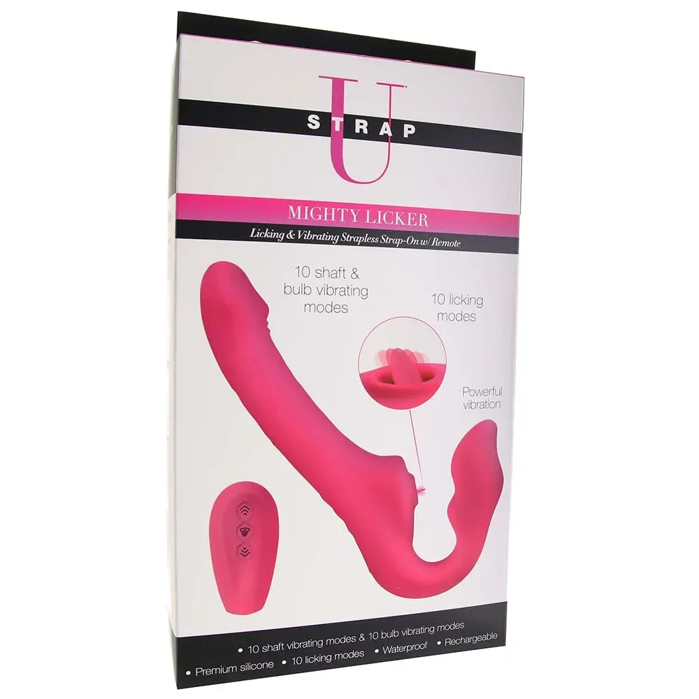 XR Brands  Strap U Mighty Licker Strapless Strap-On Vibe-Seduce Mart