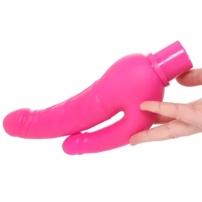 Power Stud Rechargeable Over & Under Vibe in Pink