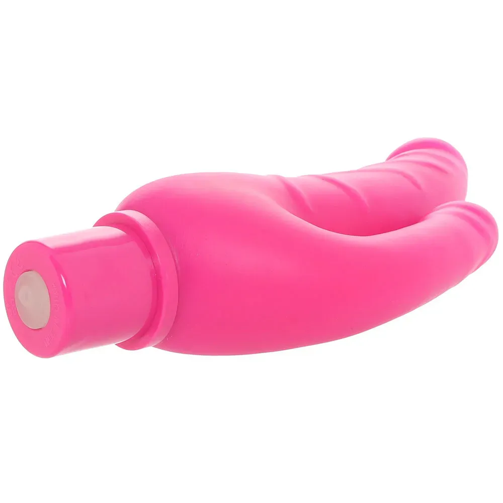 Power Stud Rechargeable Over & Under Vibe in Pink