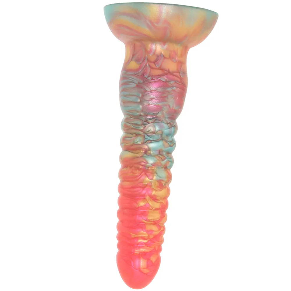 Colours Stacked 6 Inch Dildo in Red/Gold