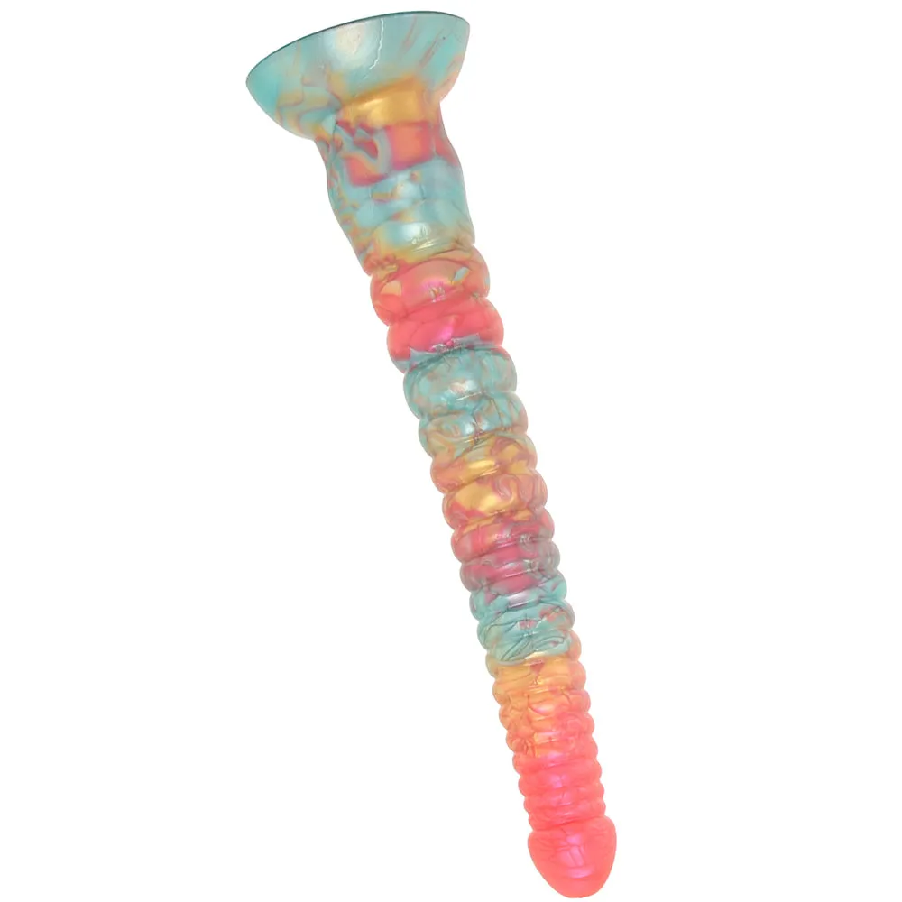 Colours Stacked 9 Inch Dildo in Red/Gold