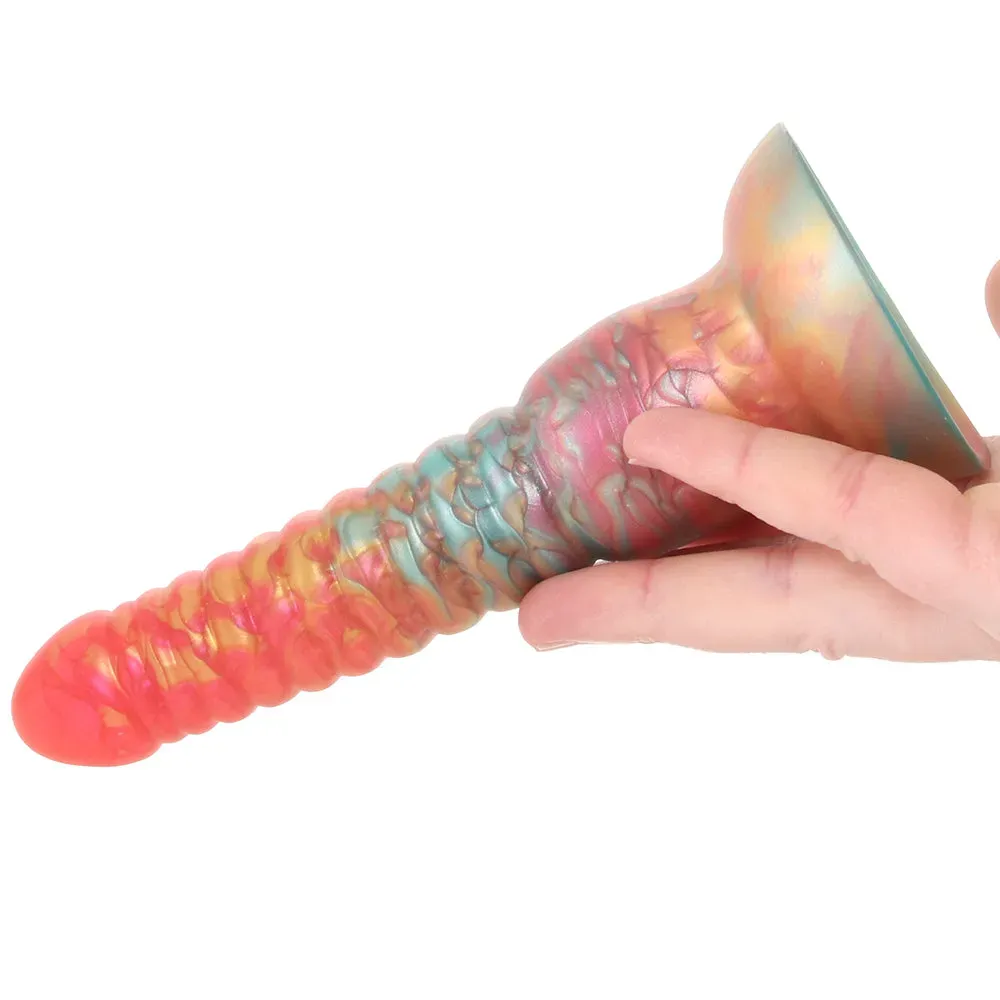 Colours Stacked 6 Inch Dildo in Red/Gold