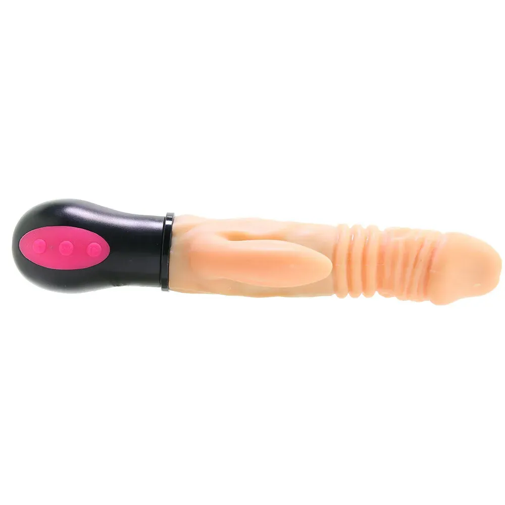 Natural Real Skin Hot Cock Rotating Thruster Vibe in Flesh