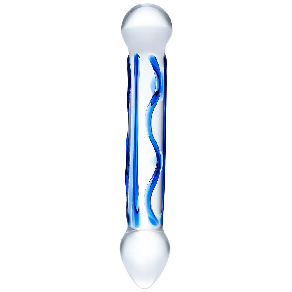 gläs 6.5 Inch Full Tip Textured Glass Dildo
