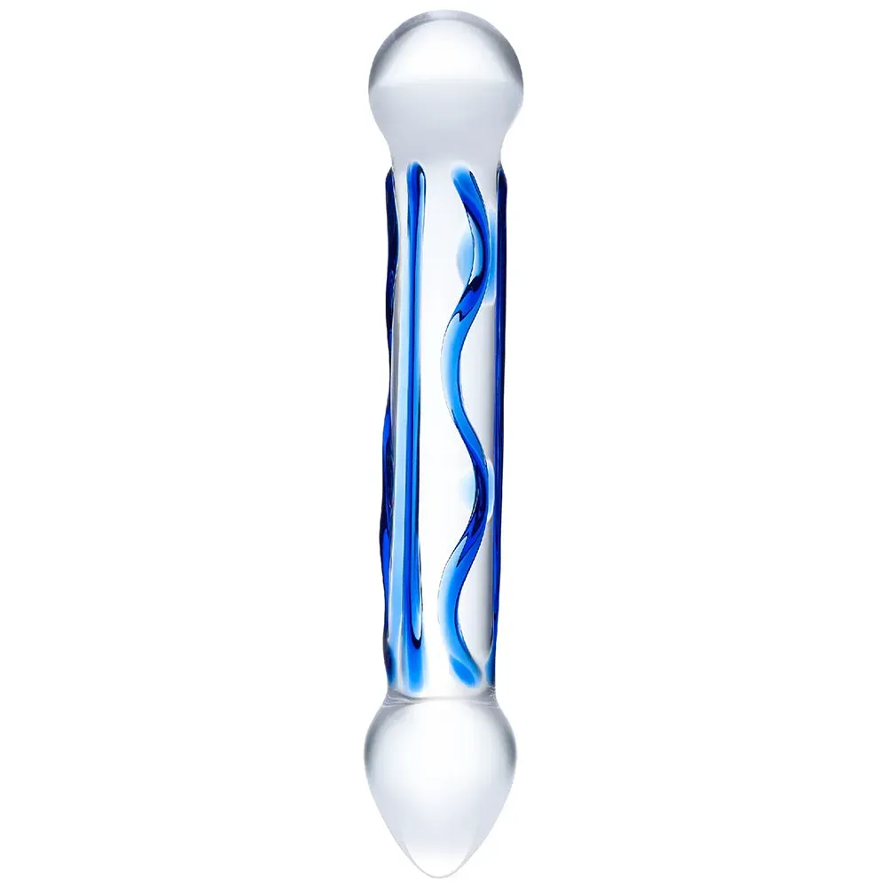 gläs 6.5 Inch Full Tip Textured Glass Dildo