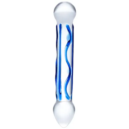 gläs 6.5 Inch Full Tip Textured Glass Dildo