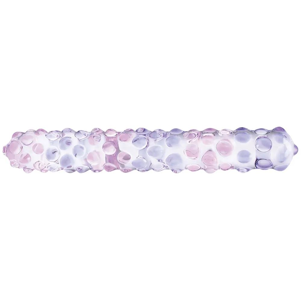 gläs 9 Inch Purple Rose Nubby Dildo