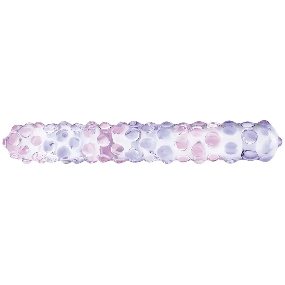 gläs 9 Inch Purple Rose Nubby Dildo