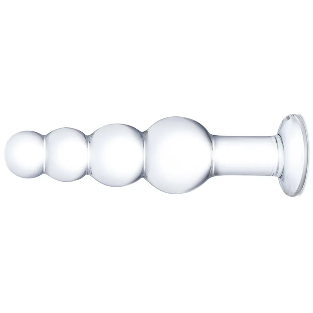 gläs 7.25 Inch Beaded Butt Plug
