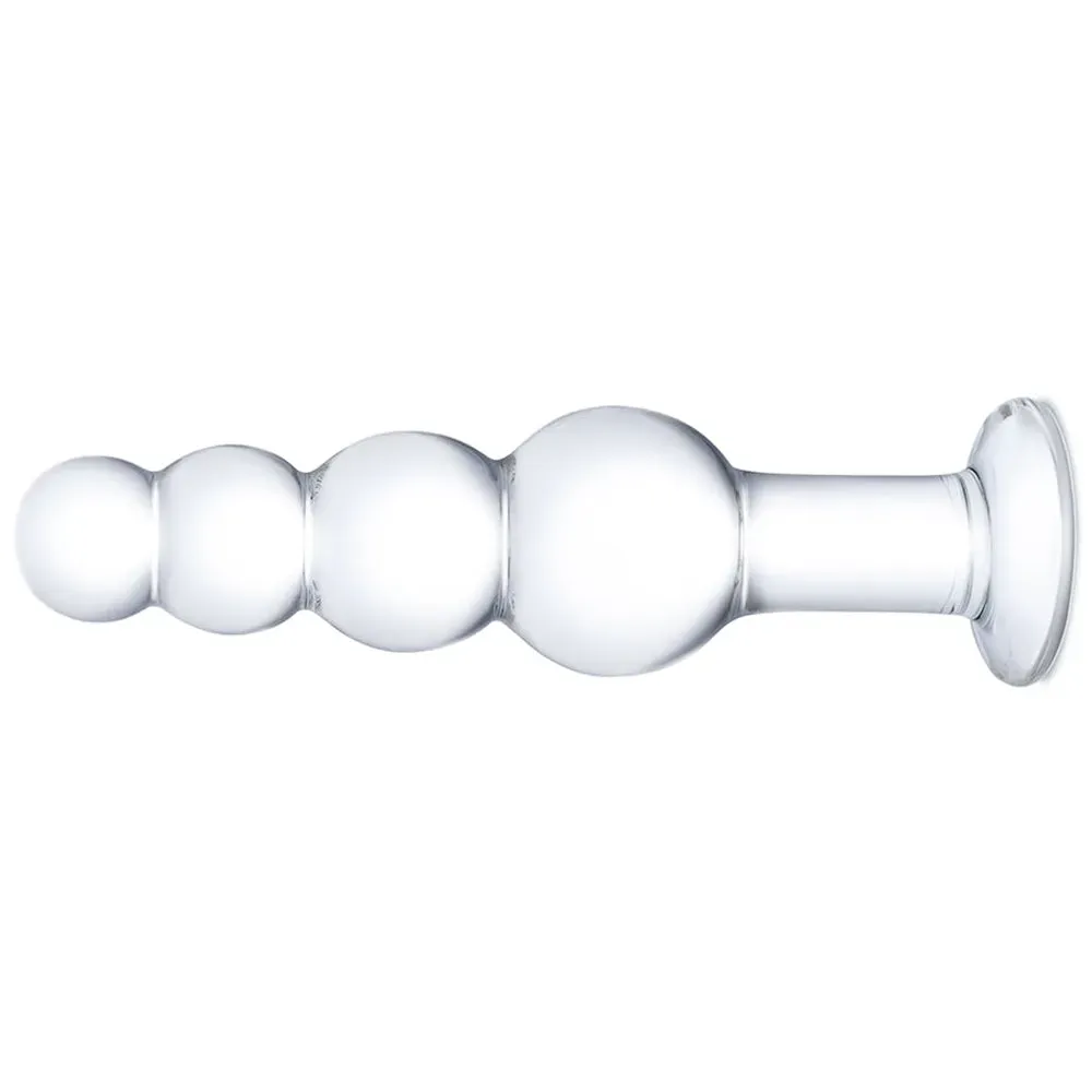 gläs 7.25 Inch Beaded Butt Plug