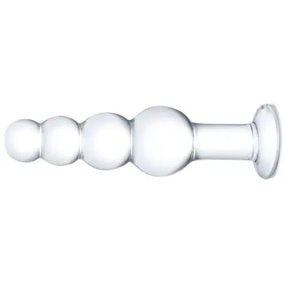 gläs 7.25 Inch Beaded Butt Plug
