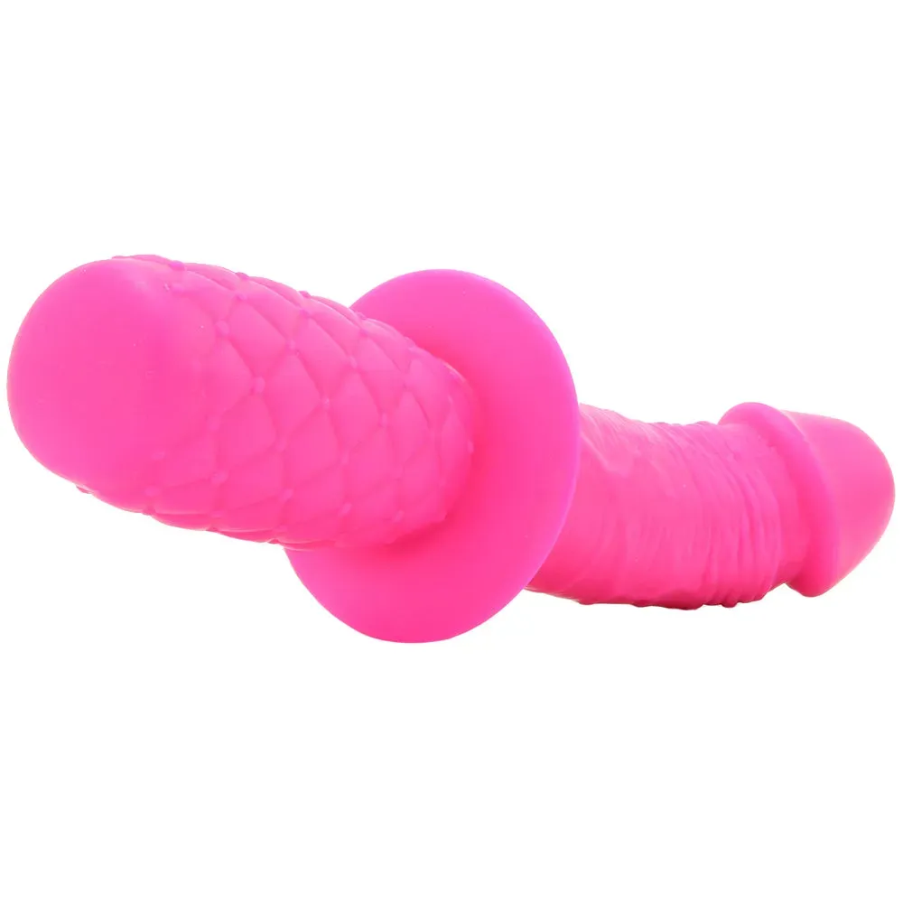Silicone Grip G-Spot Thruster Dildo in Pink