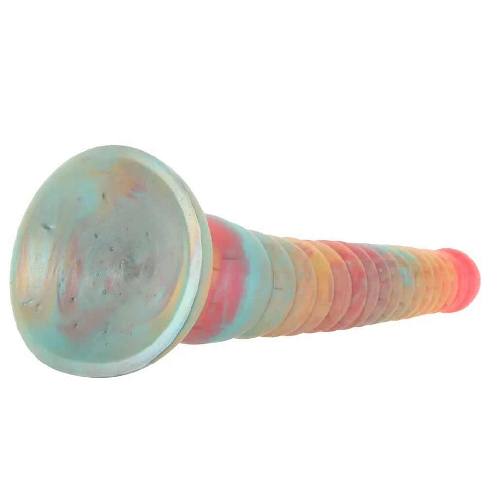 Colours Stacked 9 Inch Dildo in Red/Gold