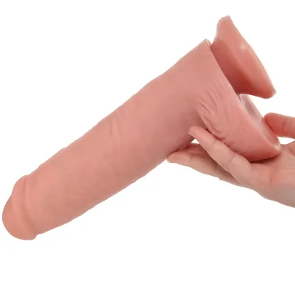 King Cock 11 Inch Cock with Balls in Flesh