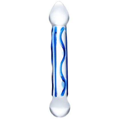 gläs 6.5 Inch Full Tip Textured Glass Dildo