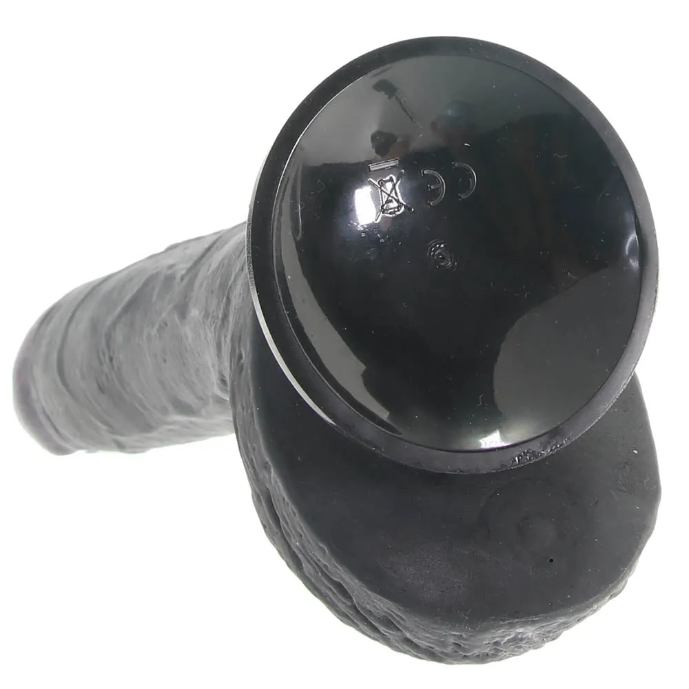 Pipedream  Real Feel Deluxe 9 Inch Vibrating Wall Banger Dildo in Blac-Seduce Mart