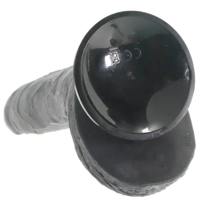 Pipedream  Real Feel Deluxe 9 Inch Vibrating Wall Banger Dildo in Blac-Seduce Mart