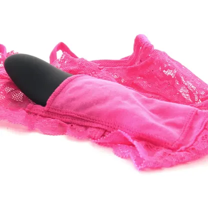 X-Gen  Hot Pink Lace Bikini &amp; Remote Panty Vibe in OS-Seduce Mart