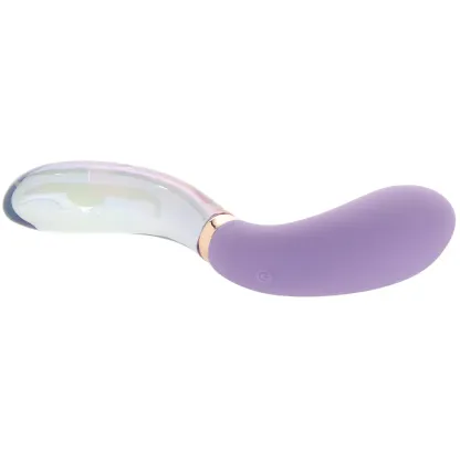 XR Brands  Prisms Pari Dual Ended Wavy Silicone and Glass Vibe-Seduce Mart