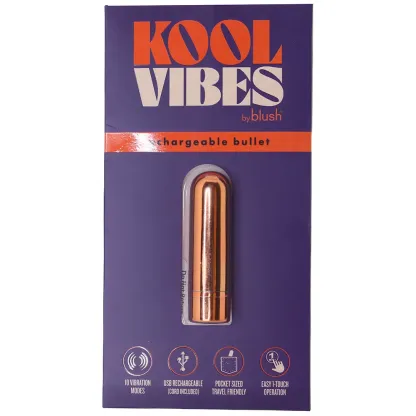 Blush  Kool Vibes Rechargeable Mini Bullet in Tangerine-Seduce Mart
