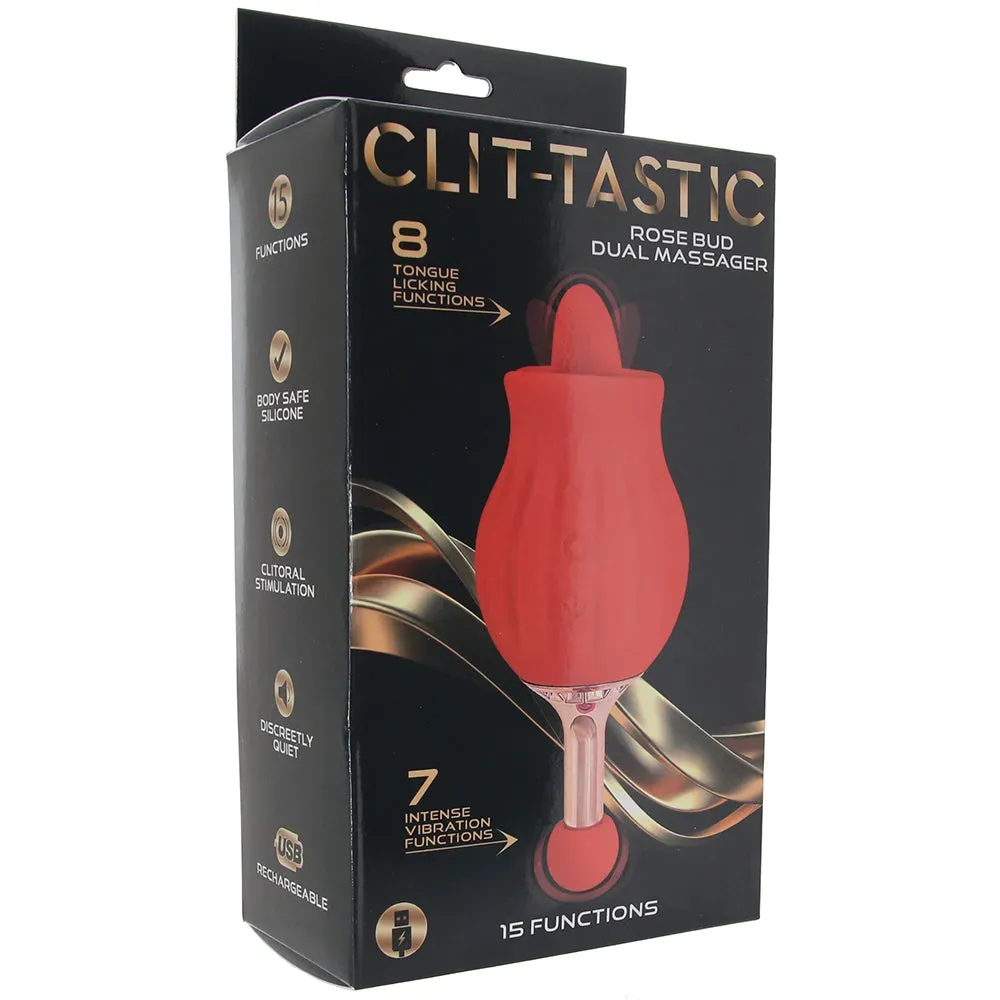 Nasstoys  Clit-Tastic Rose Bud Dual Massager Vibe-Seduce Mart