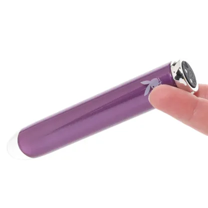 Evolved Novelties  Playboy Amethyst Glass Vibe-Seduce Mart