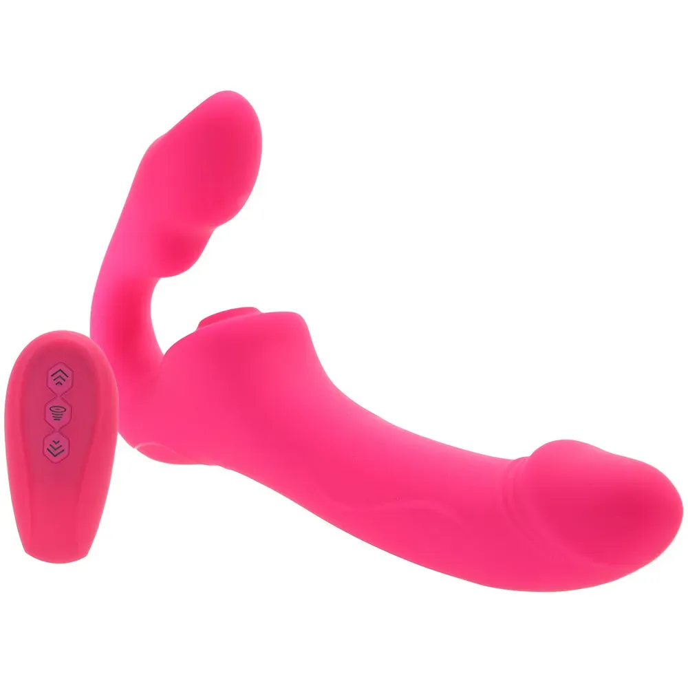XR Brands  Strap U Mighty Licker Strapless Strap-On Vibe-Seduce Mart