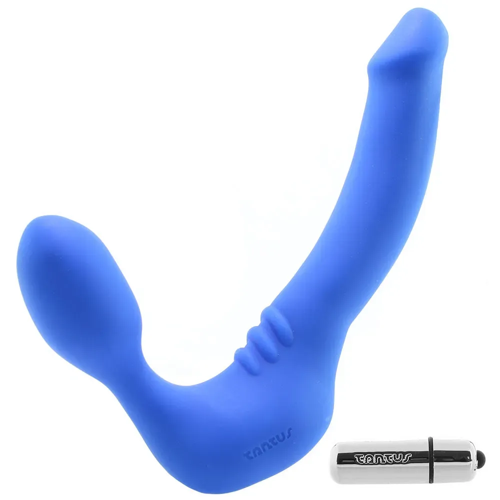 Tantus  Strapless Slim Silicone Double Dildo in Blue-Seduce Mart