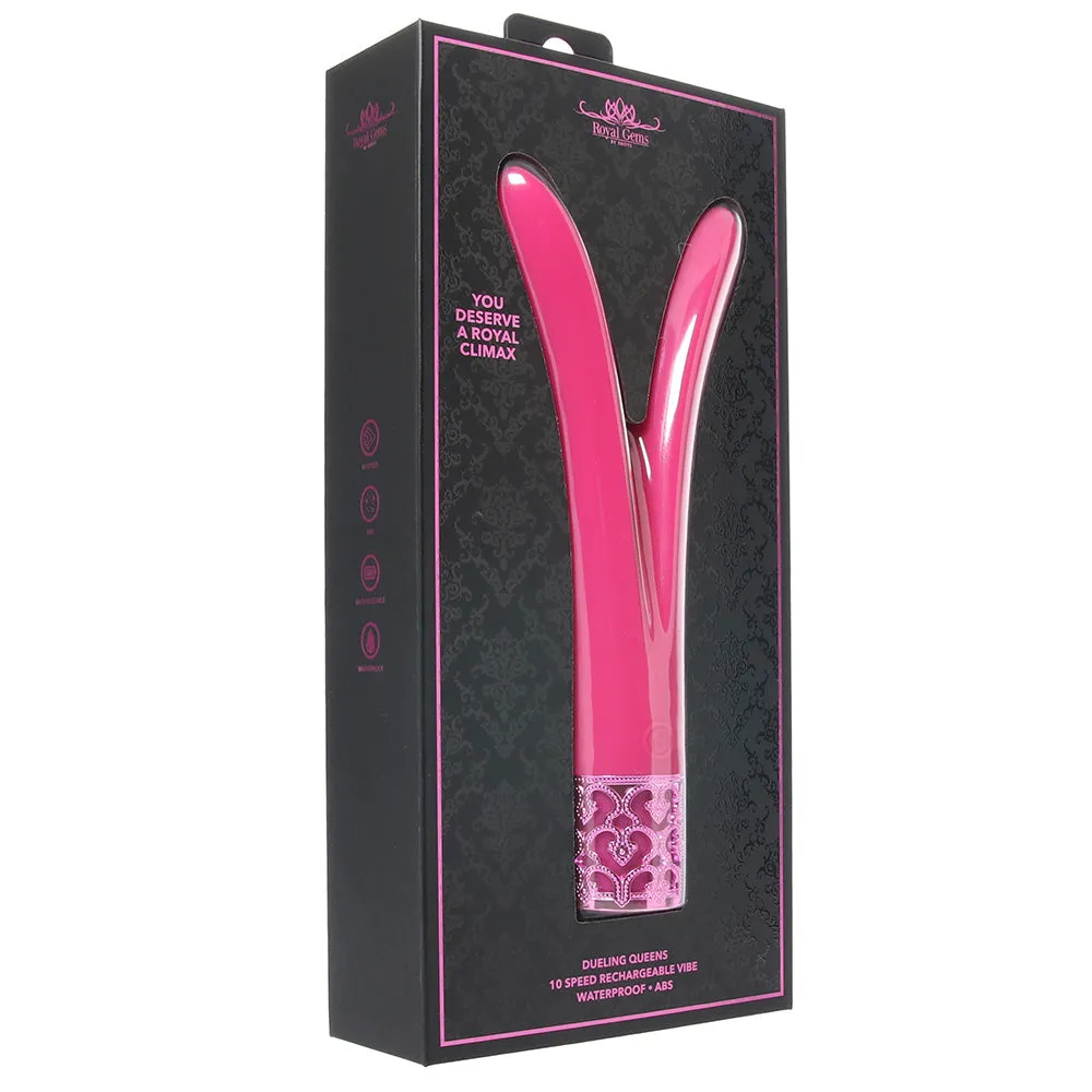 Shots Toys  Royal Gems Dueling Queens Vibe in Pink-Seduce Mart