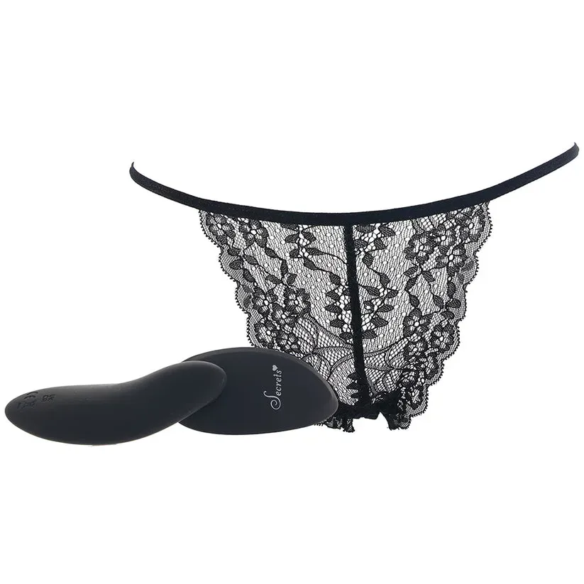 X-Gen  Black Lace Bikini &amp; Remote Panty Vibe in OSXL-Seduce Mart