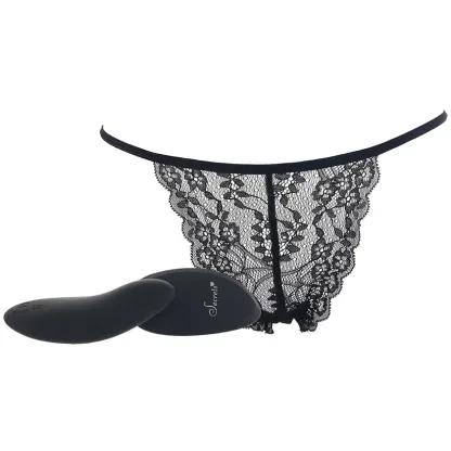X-Gen  Black Lace Bikini &amp; Remote Panty Vibe in OSXL-Seduce Mart