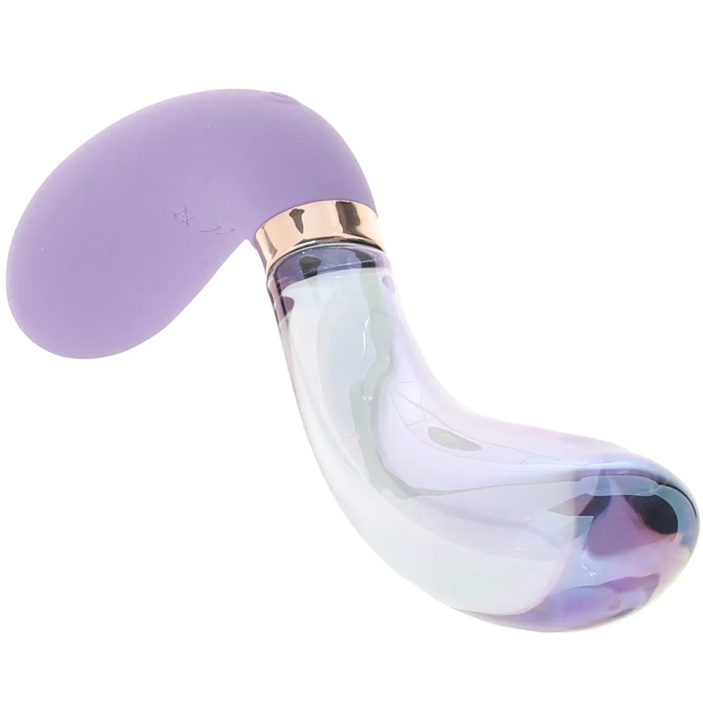 XR Brands  Prisms Pari Dual Ended Wavy Silicone and Glass Vibe-Seduce Mart
