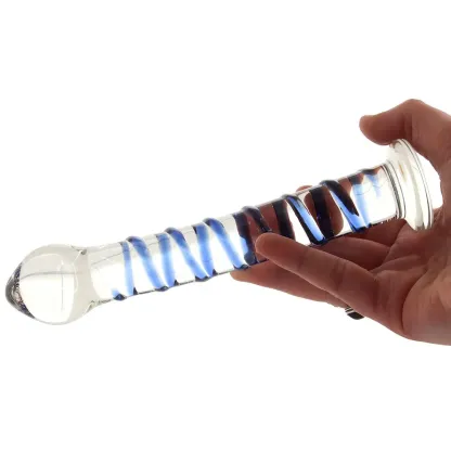 Electric Eel  gläs Double Penetration Swirly Dildo &amp; Plug Set