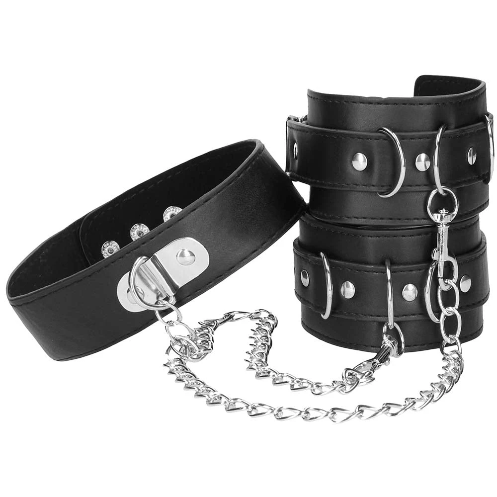 Black &amp; White Collar with Wrist Cuffs