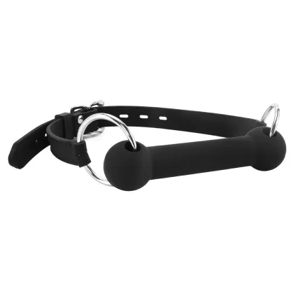 Black &amp; White Silicone Bit Gag