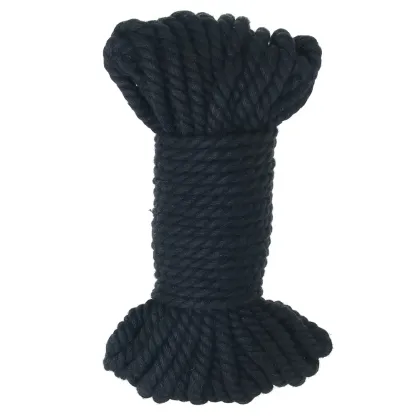 Merci Bind &amp; Tie Hemp 50ft Bondage Rope in Black