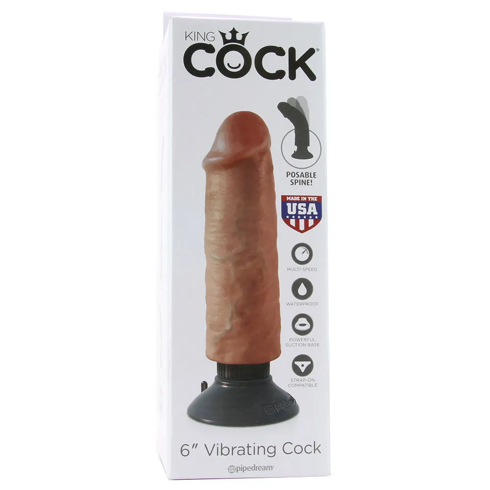 Pipedream  King Cock 10 Inch Vibrating Ballsy Dildo in Tan-Seduce Mart