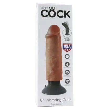 Pipedream  King Cock 10 Inch Vibrating Ballsy Dildo in Tan-Seduce Mart