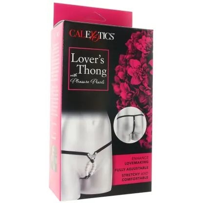 CalExotics  Lover's Thong with Pleasure Pearls-Seduce Mart