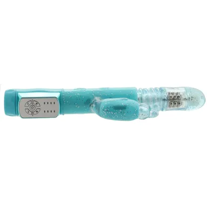 CalExotics  Dazzle Xtreme Thruster Rabbit Vibe in Teal-Seduce Mart