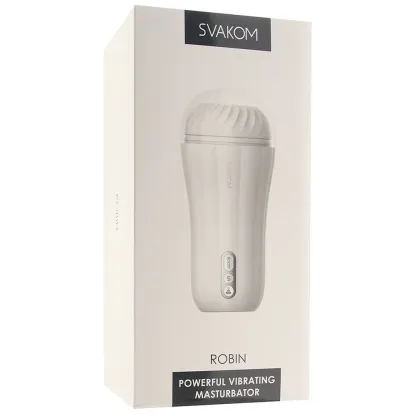 Svakom  Robin Vibrating Masturbator in White