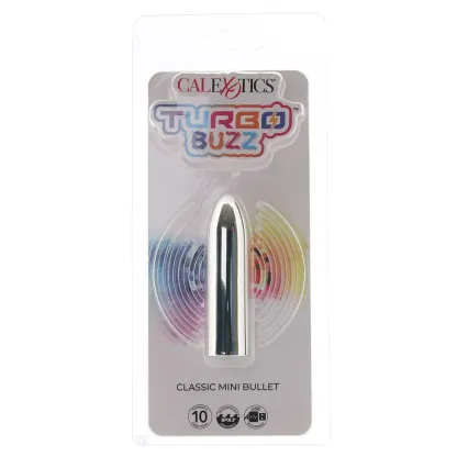 CalExotics  Turbo Buzz Classic Mini Bullet Vibe in Silver-Seduce Mart