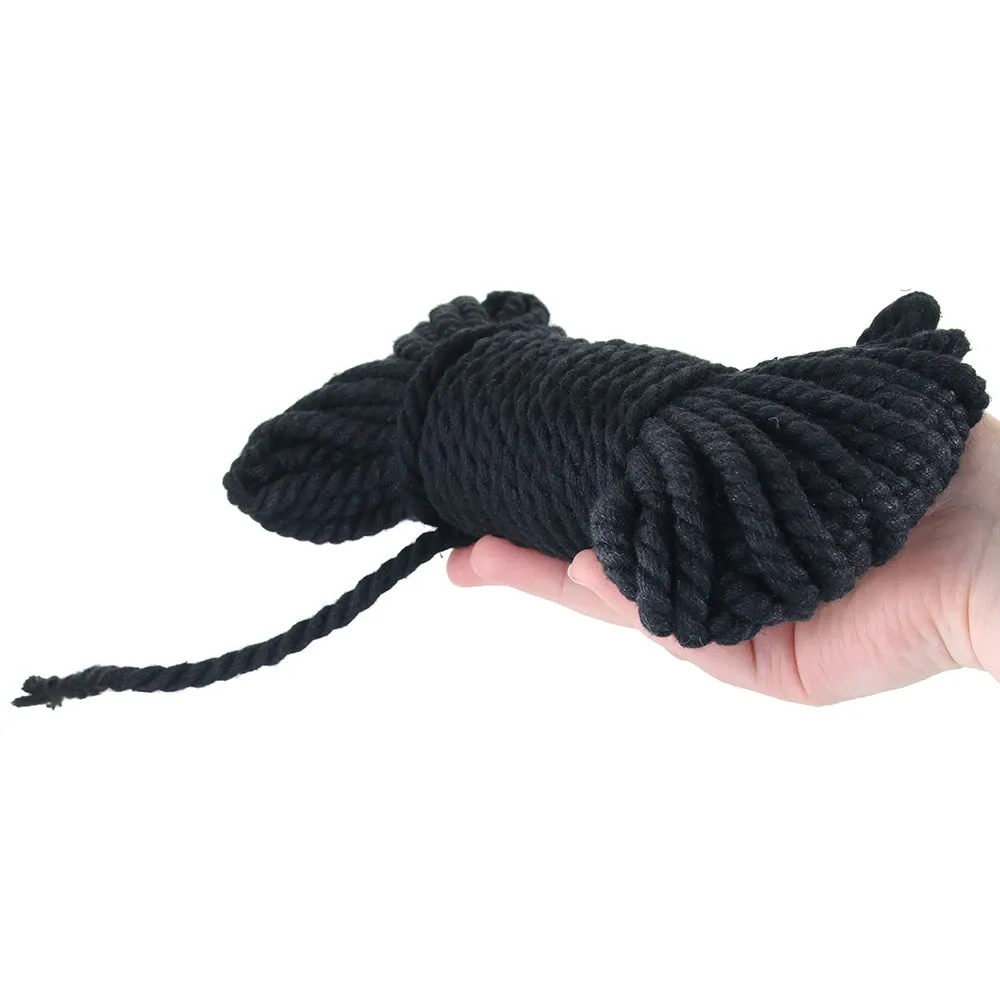 Merci Bind &amp; Tie Hemp 30ft Bondage Rope in Black