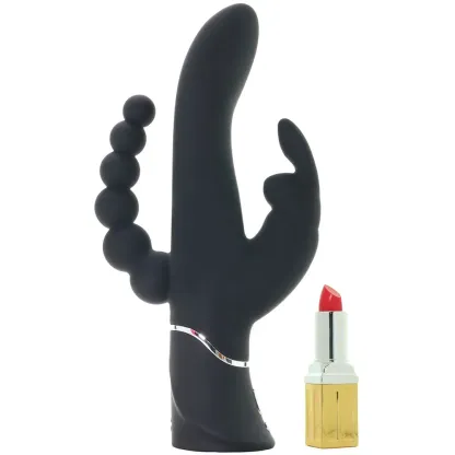 LoveHoney  Happy Rabbit Triple Curve Vibe in Black-Seduce Mart