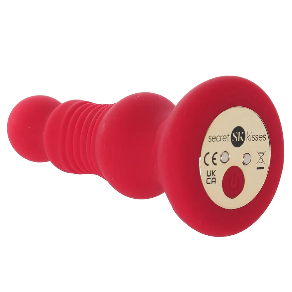 X-Gen  Secret Kisses Rosebud Thrusting Butt Plug-Seduce Mart