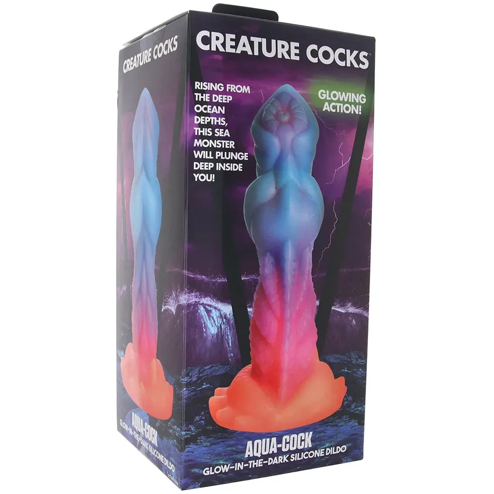 XR Brands  Creature Cocks Aqua-Cock Glow-in-the-Dark Dildo