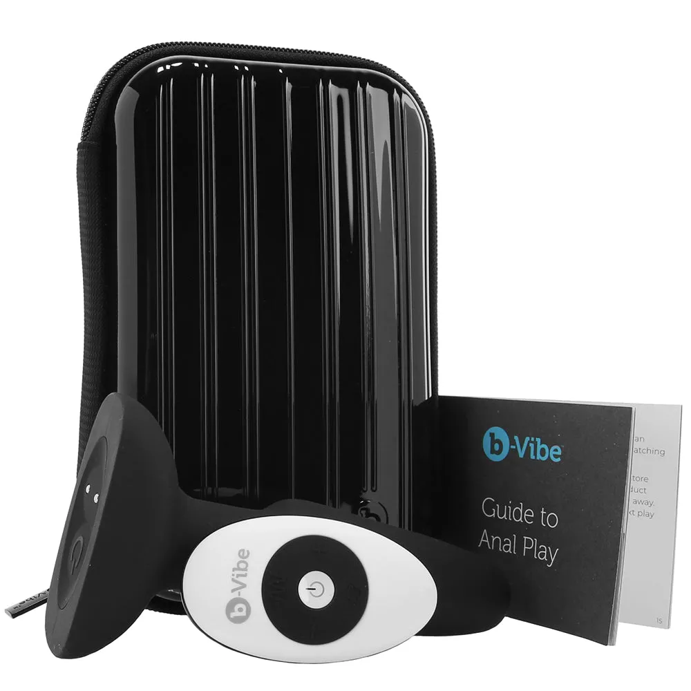 B-Vibe  Remote Silicone Rimming 2 Plug in Black-Seduce Mart