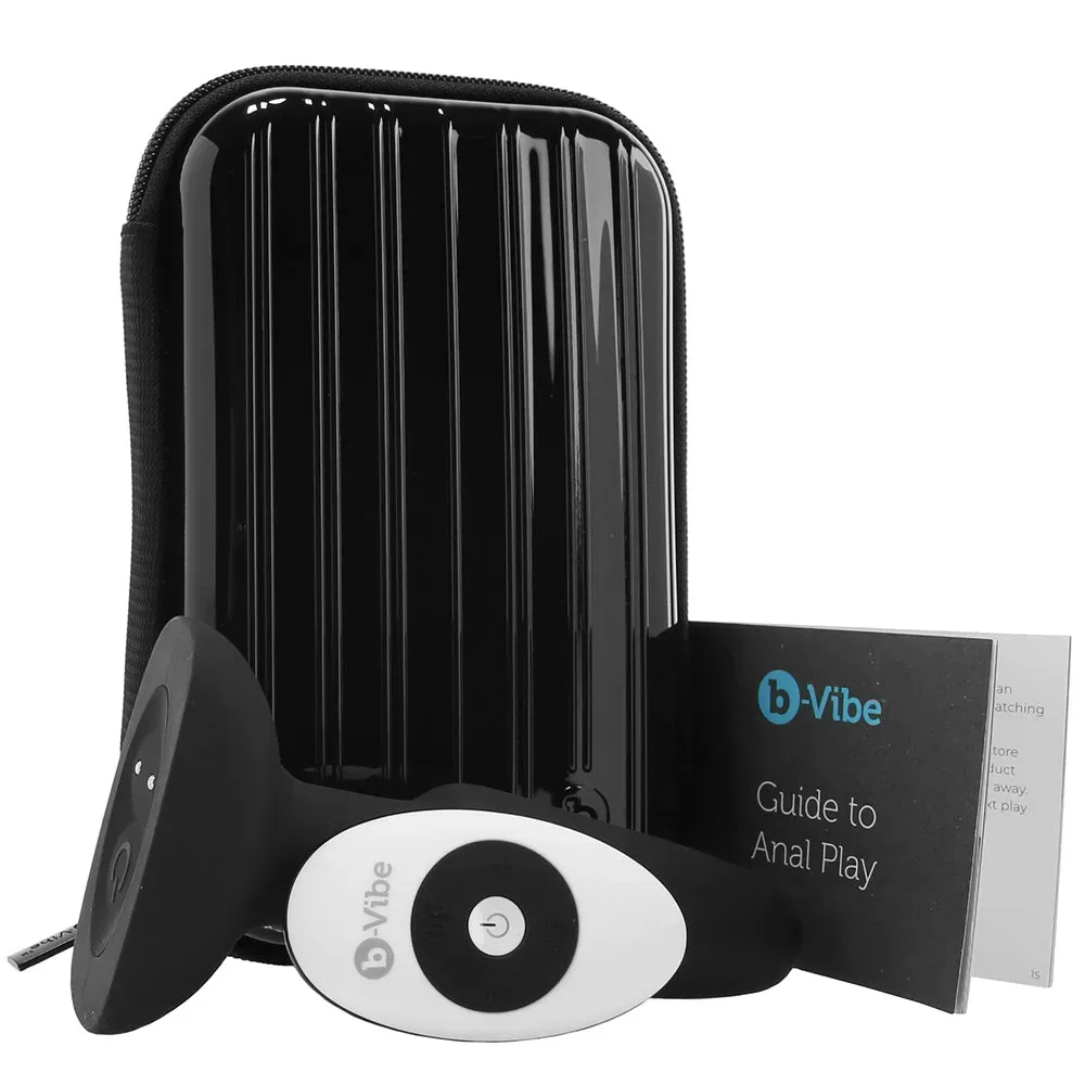 B-Vibe  Remote Silicone Rimming 2 Plug in Black-Seduce Mart